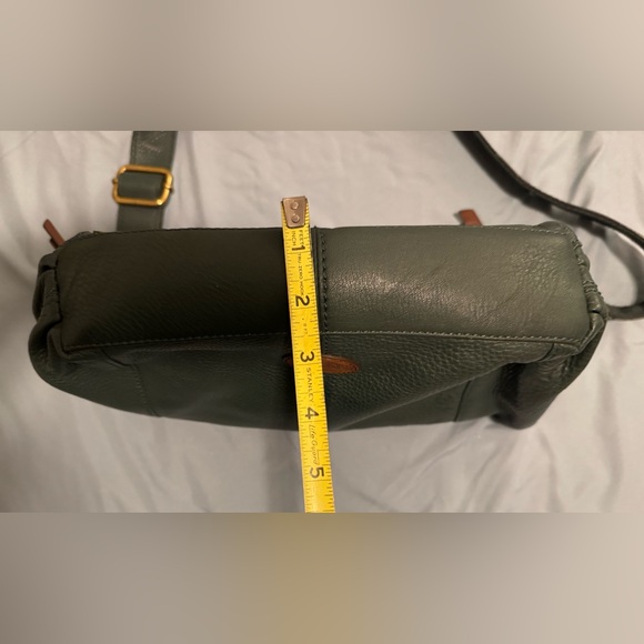 Fossil Dark Green Leather Crossbody Bag - Picture 15 of 16